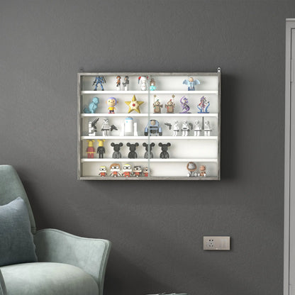 5-Tier Display Cabinet, Glass Curio Cabinet, White Display Bookshelves at Gallery Canada