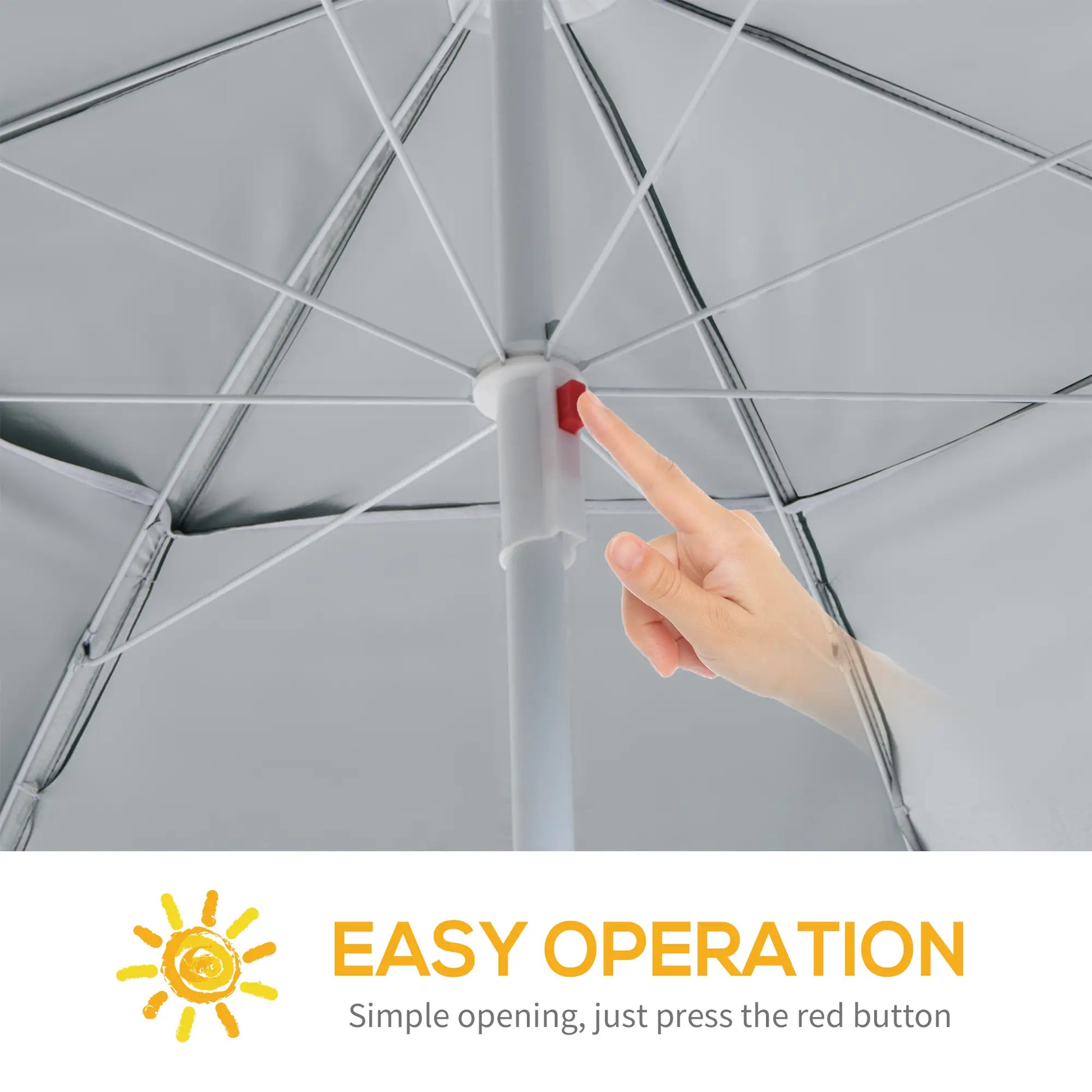 7.5FT 2-in-1 Umbrella Shelter, UPF50+ UV Protection, Dark Green Beach Umbrellas at Gallery Canada