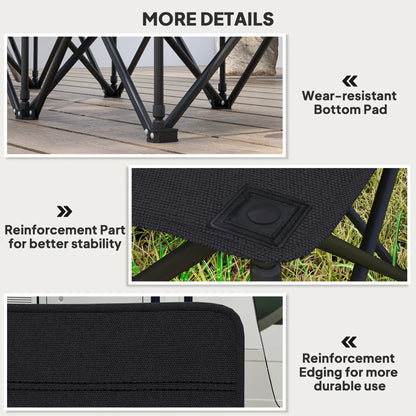 6 Seat Folding Camping Chair, Cup Holder, Carrying Case, Black Picnic Tables & Camping Chairs at Gallery Canada