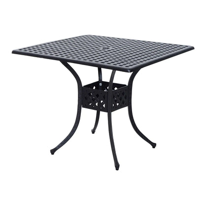 36" Patio Dining Table, Outdoor Bistro Table, Cast Aluminum Frame, Black Patio Side Tables Black at Gallery Canada