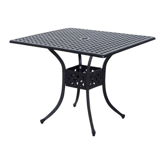 36" Patio Dining Table, Outdoor Bistro Table, Cast Aluminum Frame, Black Patio Side Tables Black at Gallery Canada