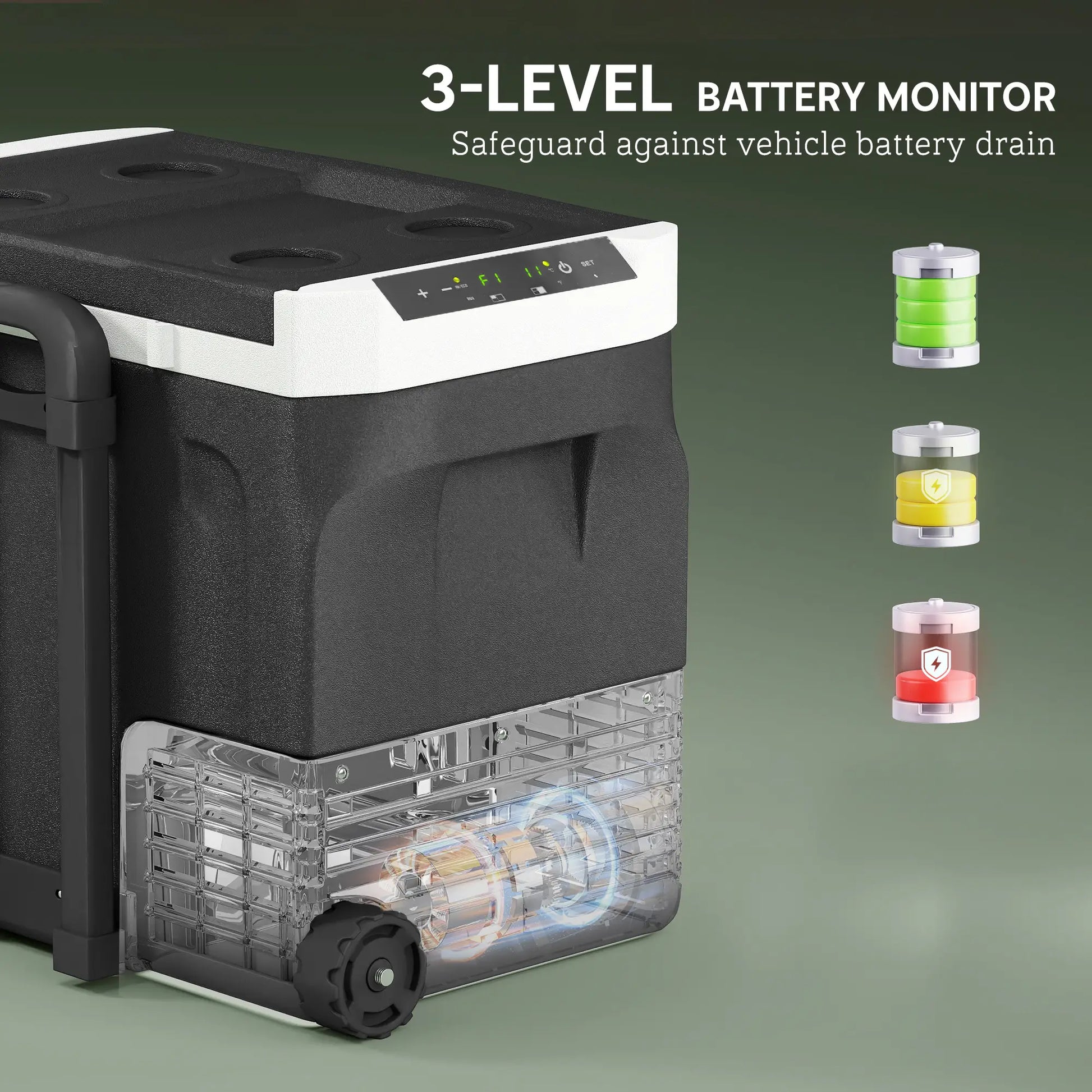 12V Car Fridge, 42 Quart (40L) Portable Cooler, 12V/24V DC, 100-240V AC Car Coolers at Gallery Canada