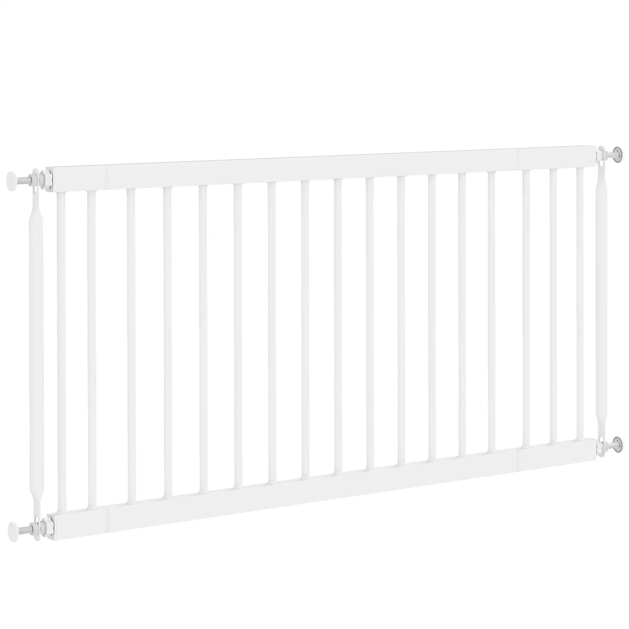 26-37 Inch Dog Gate, Adjustable Pet Gate, 18 Inch Tall, White Pet Gates White at Gallery Canada