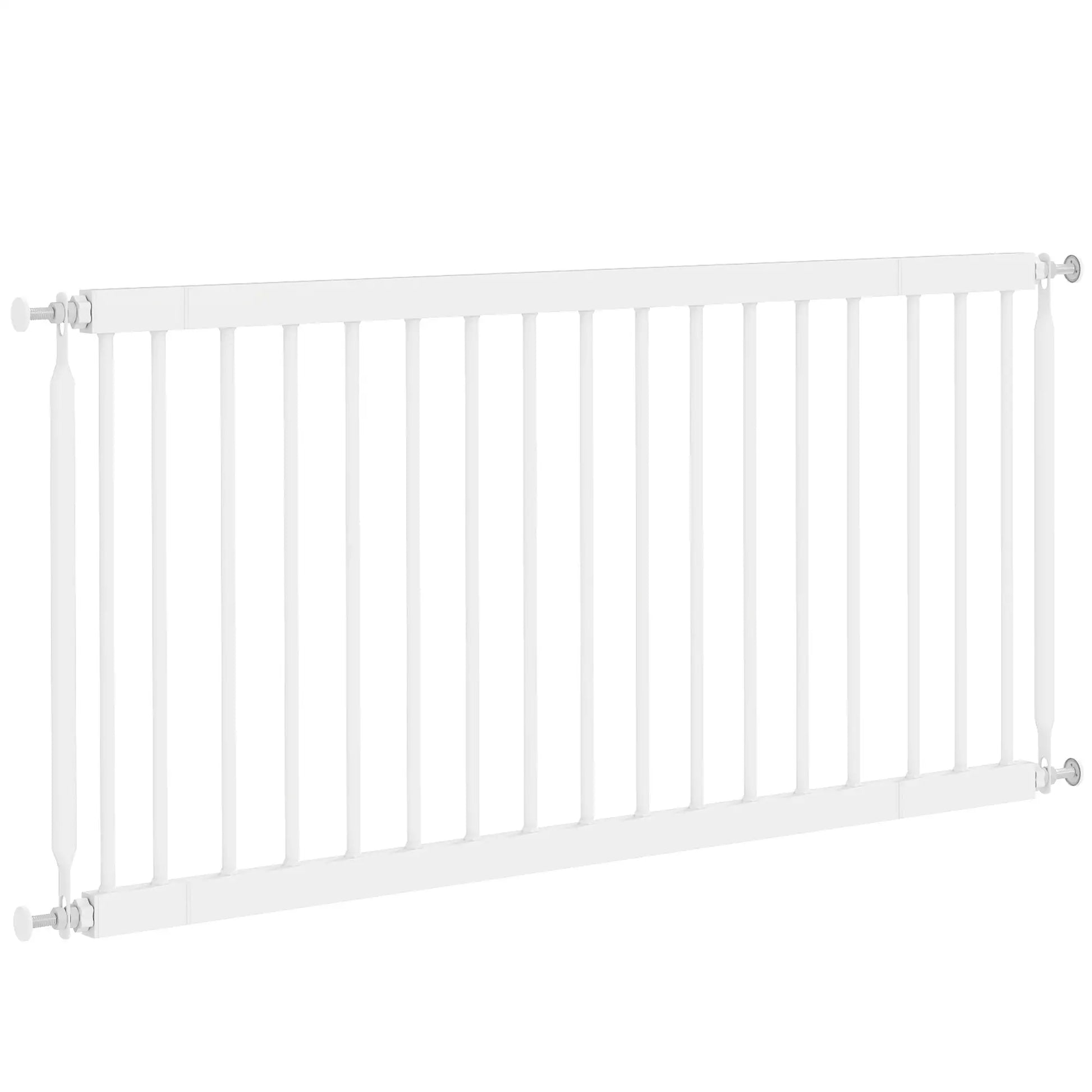 26-37 Inch Dog Gate, Adjustable Pet Gate, 18 Inch Tall, White Pet Gates White at Gallery Canada