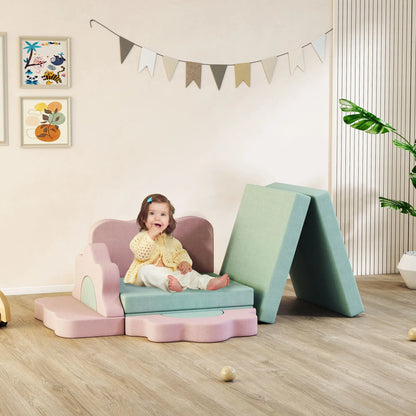 12-Piece Climbing Toys for Toddlers, Indoor Play Set, Green Kids Gym & Playmats at Gallery Canada