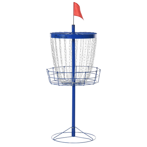 24-Chain Portable Disc Golf Basket, Easy Assembly, Lightweight, Deep Blue