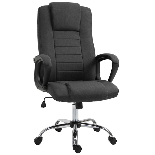 High Back Office Chair, Adjustable Height, Swivel Wheels, Tilt, Charcoal Grey Executive & Manager Chairs Charcaol Grey at Gallery Canada