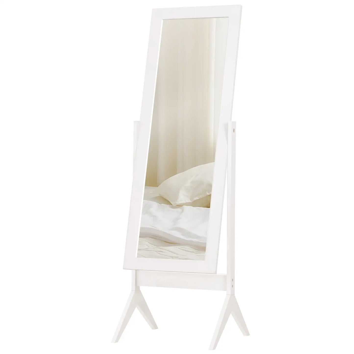 Full Length Mirror, Free Standing, Adjustable Angle, White Full Length Mirrors at Gallery Canada
