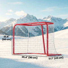 Mini Hockey Goal, 3' x 2', Metal Frame, Lightweight Portable Team Sports Equipment at Gallery Canada