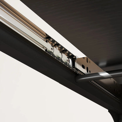 Extendable Dining Table Set, 5-Piece for 4-6 with 2 Benches and 2 Stools, Black Dining Table Sets at Gallery Canada