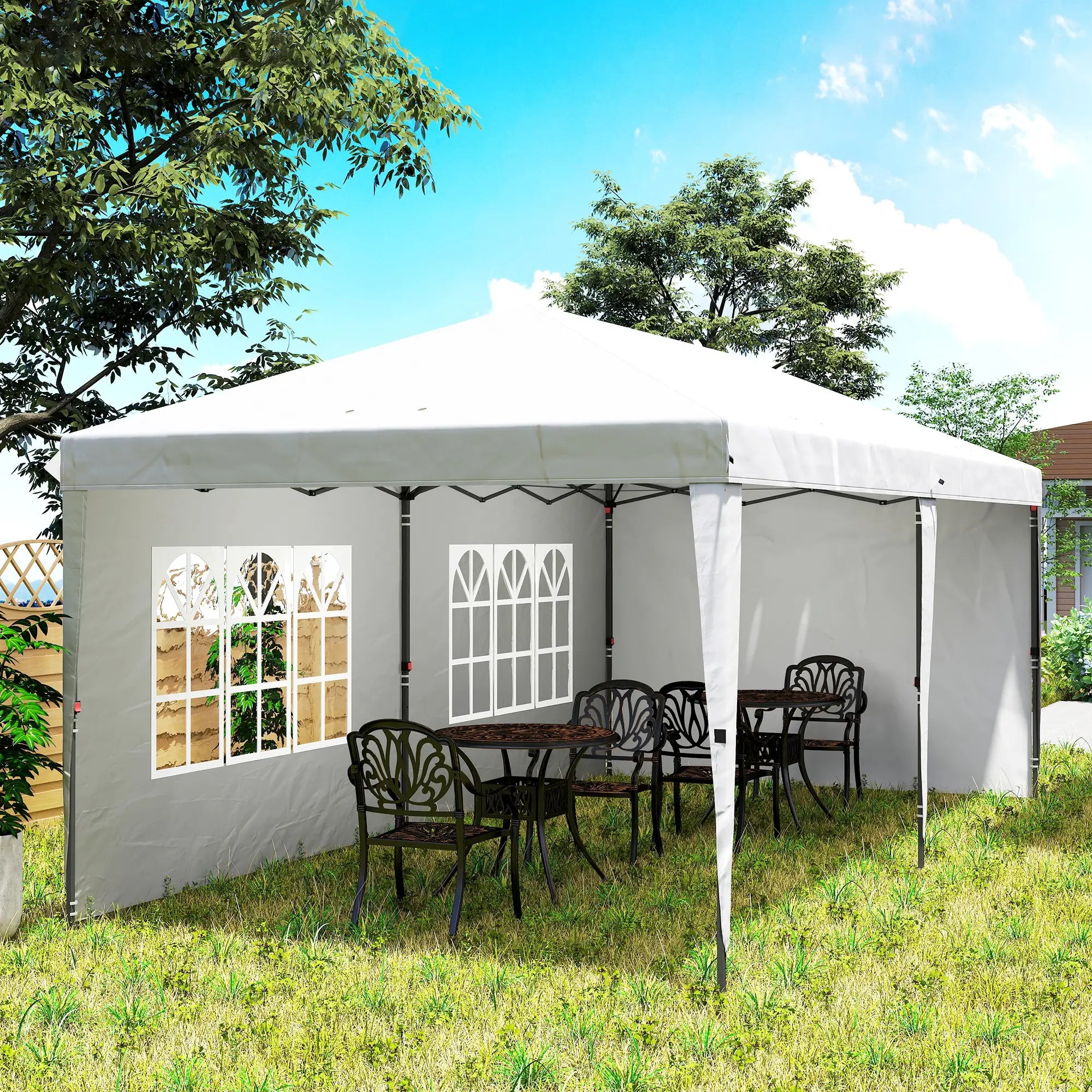 10' x 20' Pop Up Canopy Tent, Instant Shelter, White Pop Up Canopies at Gallery Canada