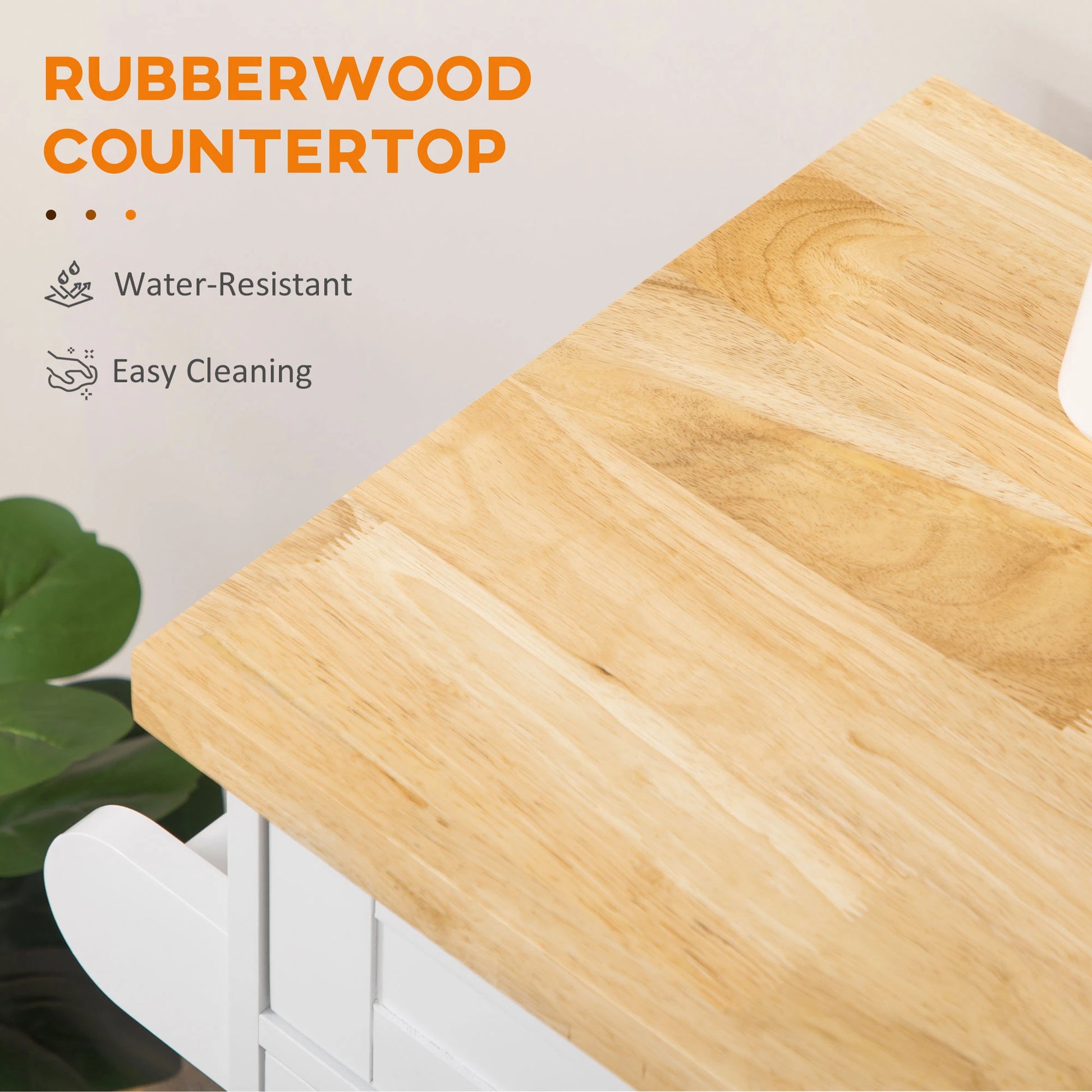 Kitchen Island with Storage, Adjustable Shelf, Drawer, Spice Rack, White Kitchen Islands & Kitchen Carts at Gallery Canada