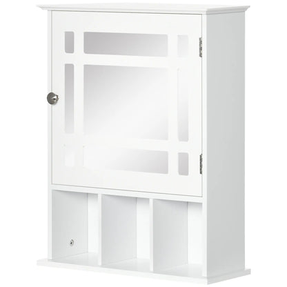 Wall Mounted Bathroom Mirror Cabinet, 3 Shelf Organizer, White Mirror Medicine Cabinets at Gallery Canada