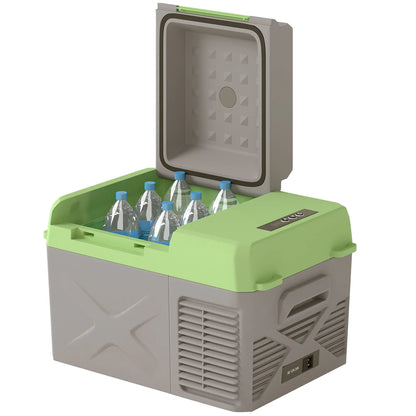 12QT Car Refrigerator, 12/24V DC, 110-240V AC, -68℉~68℉, Portable Cooler Car Coolers Green and Grey at Gallery Canada