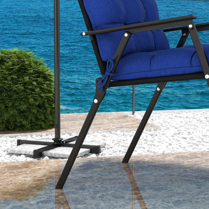 2-Piece Back Seat Cushion, Outdoor Patio Chair Set, Navy Blue Patio Chair Cushions at Gallery Canada