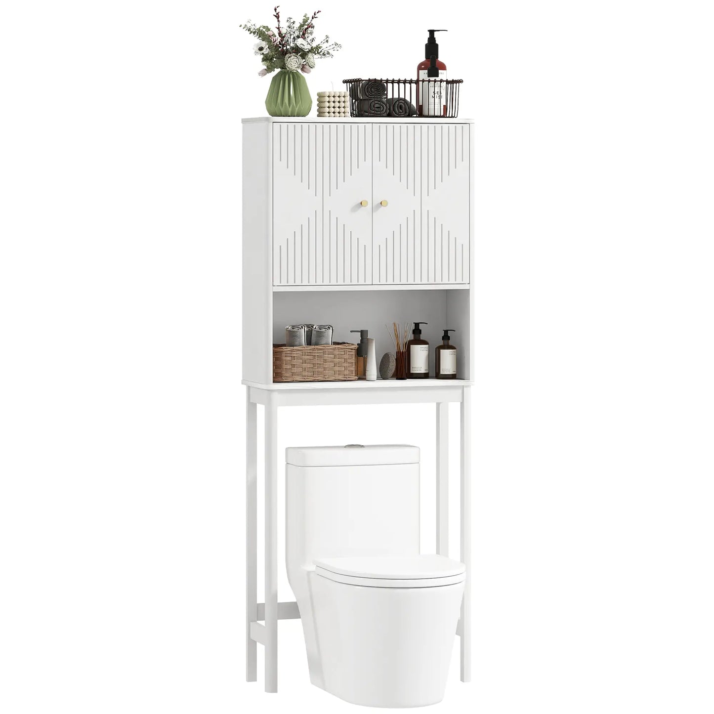 Over The Toilet Storage Cabinet, Adjustable Shelf, Open Shelf, White Over The Toilet Storage at Gallery Canada