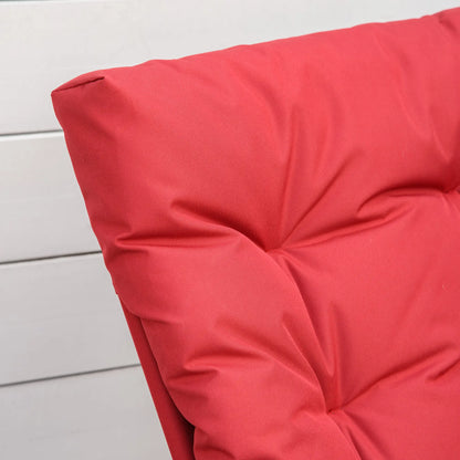 Set of 2 Outdoor Folding Chairs, Adjustable Backrest, Padded, Red Patio Chairs at Gallery Canada