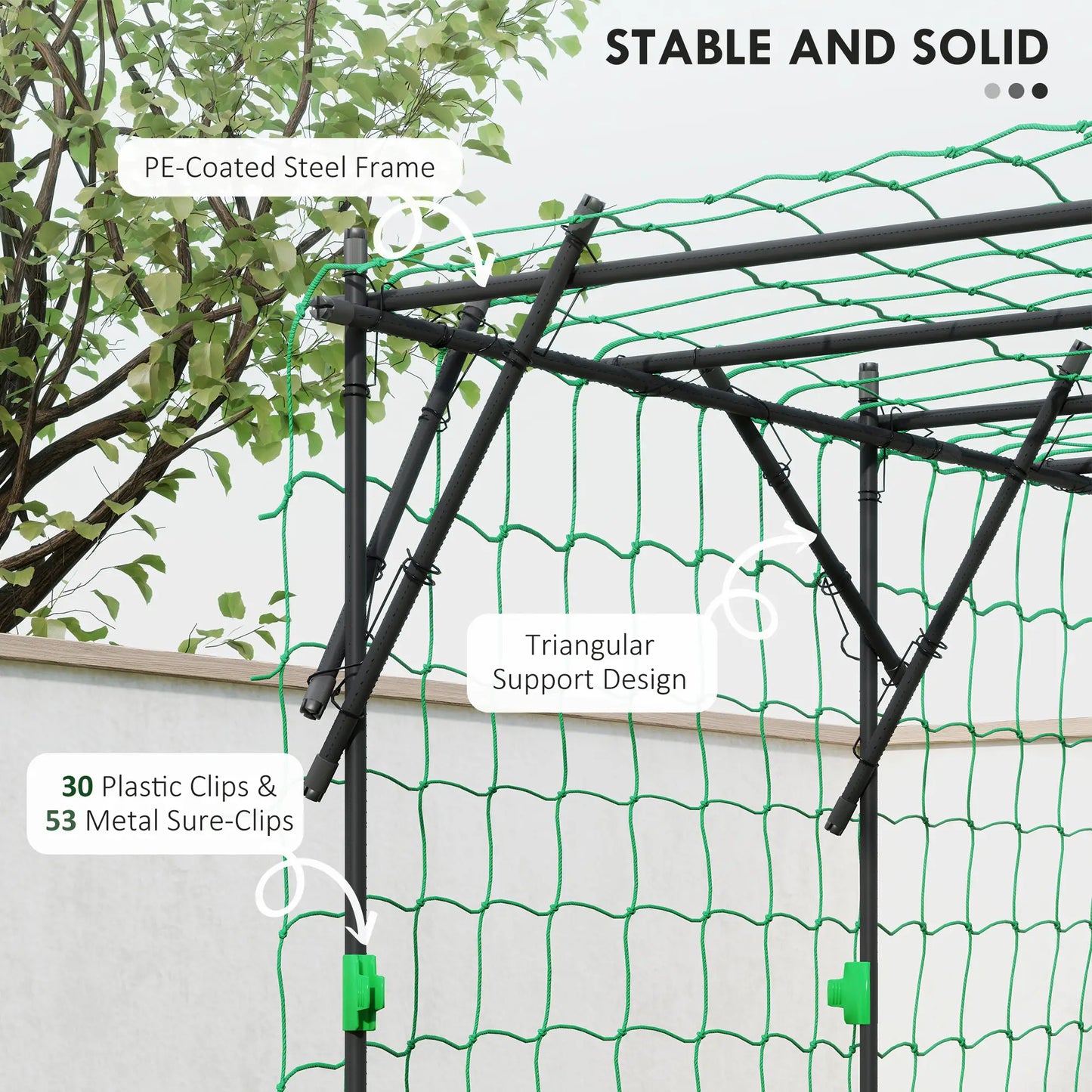 7.3 FT Tall Metal Garden Arch Trellis, For Climbing Plants, Black Plant Stands at Gallery Canada