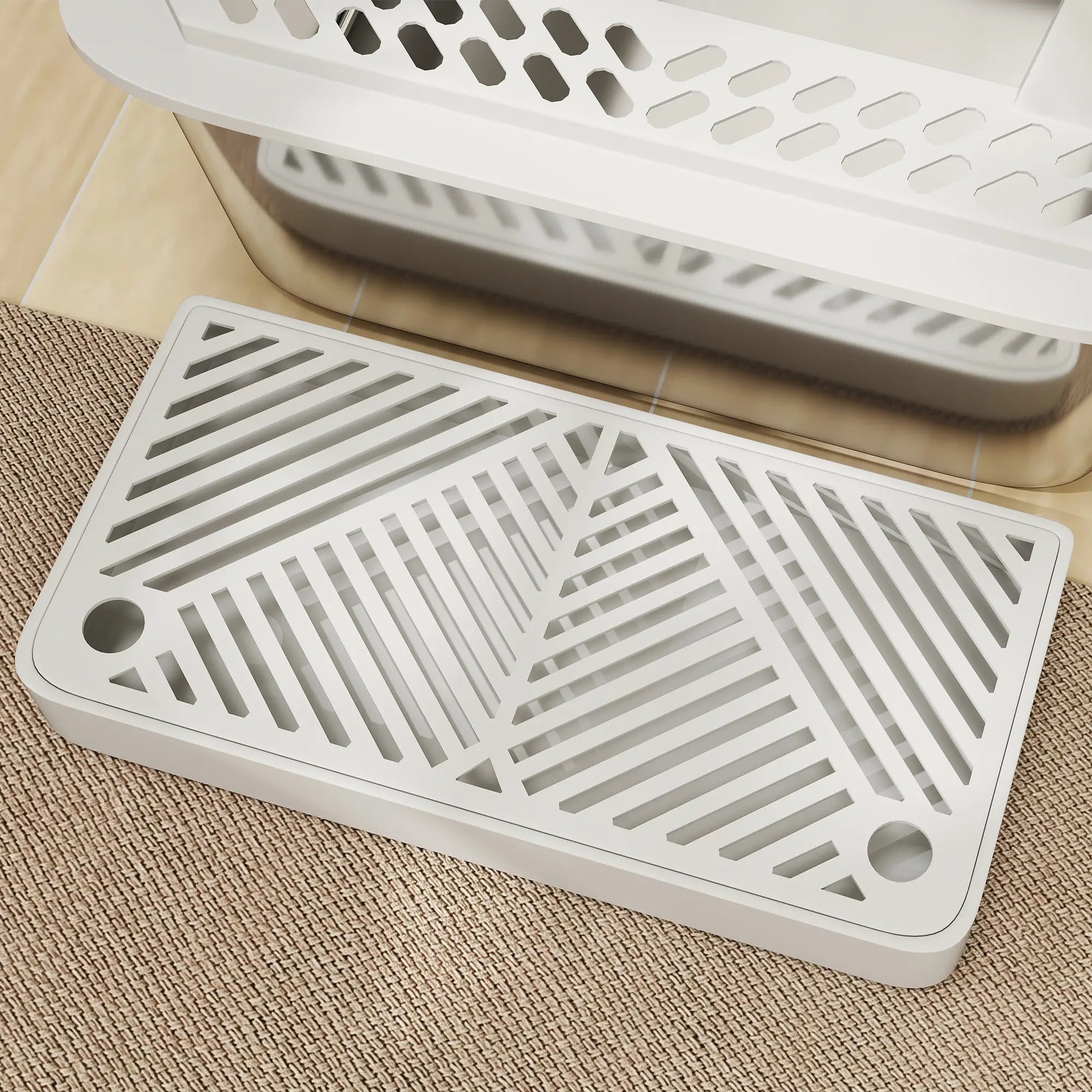 Stainless Steel Cat Litter Box, High Sided, Metal Scoop Holder, Easy Clean Cat Litter Box Enclosures at Gallery Canada