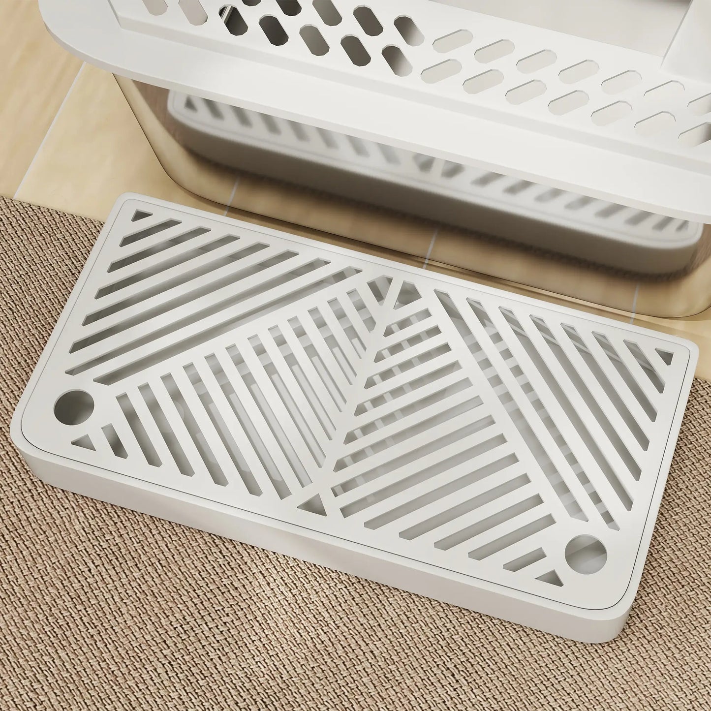 Stainless Steel Cat Litter Box, High Sided, Metal Scoop Holder, Easy Clean Cat Litter Box Enclosures at Gallery Canada