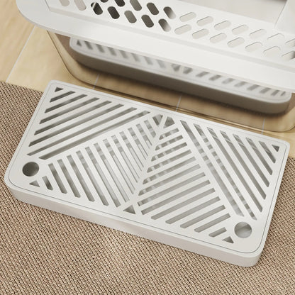 Stainless Steel Cat Litter Box, High Sided, Metal Scoop Holder, Easy Clean Cat Litter Box Enclosures at Gallery Canada