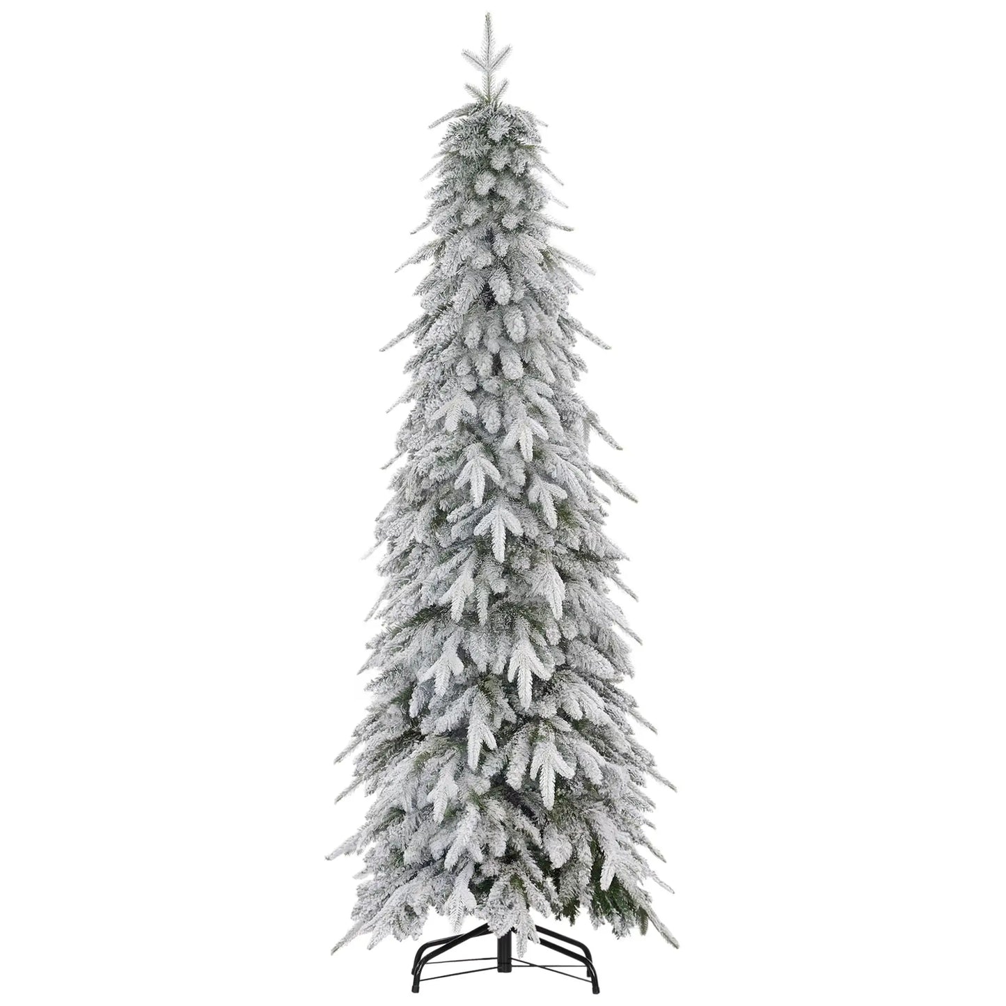 6ft Flocked Artificial Christmas Tree, 600 Tips, Auto Open, Steel Base, Green Flocked Christmas Trees at Gallery Canada