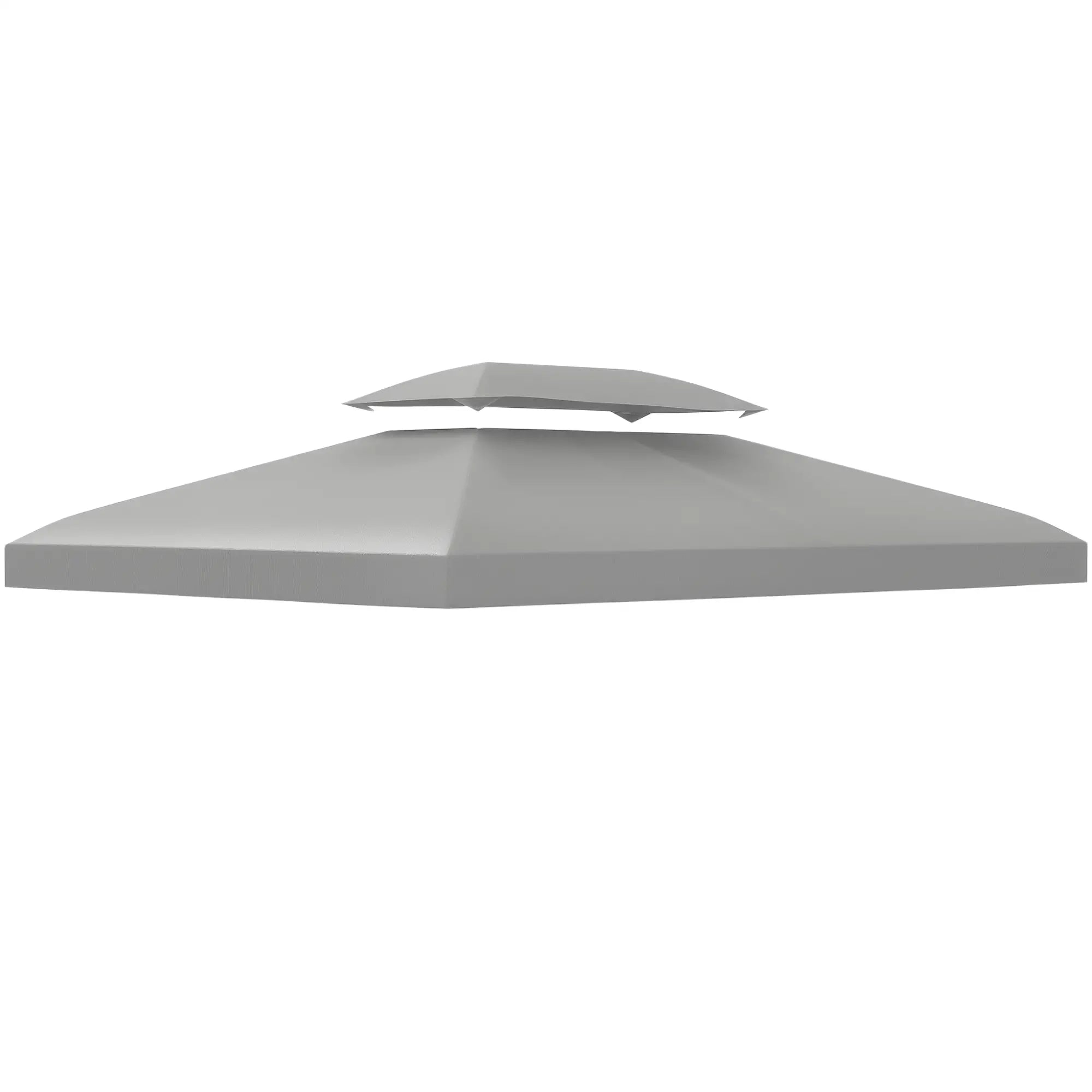 13' x 10' Gazebo Replacement Canopy, 2 Tier Top UV Cover, Light Grey Gazebo Canopy Replacement Light Grey at Gallery Canada