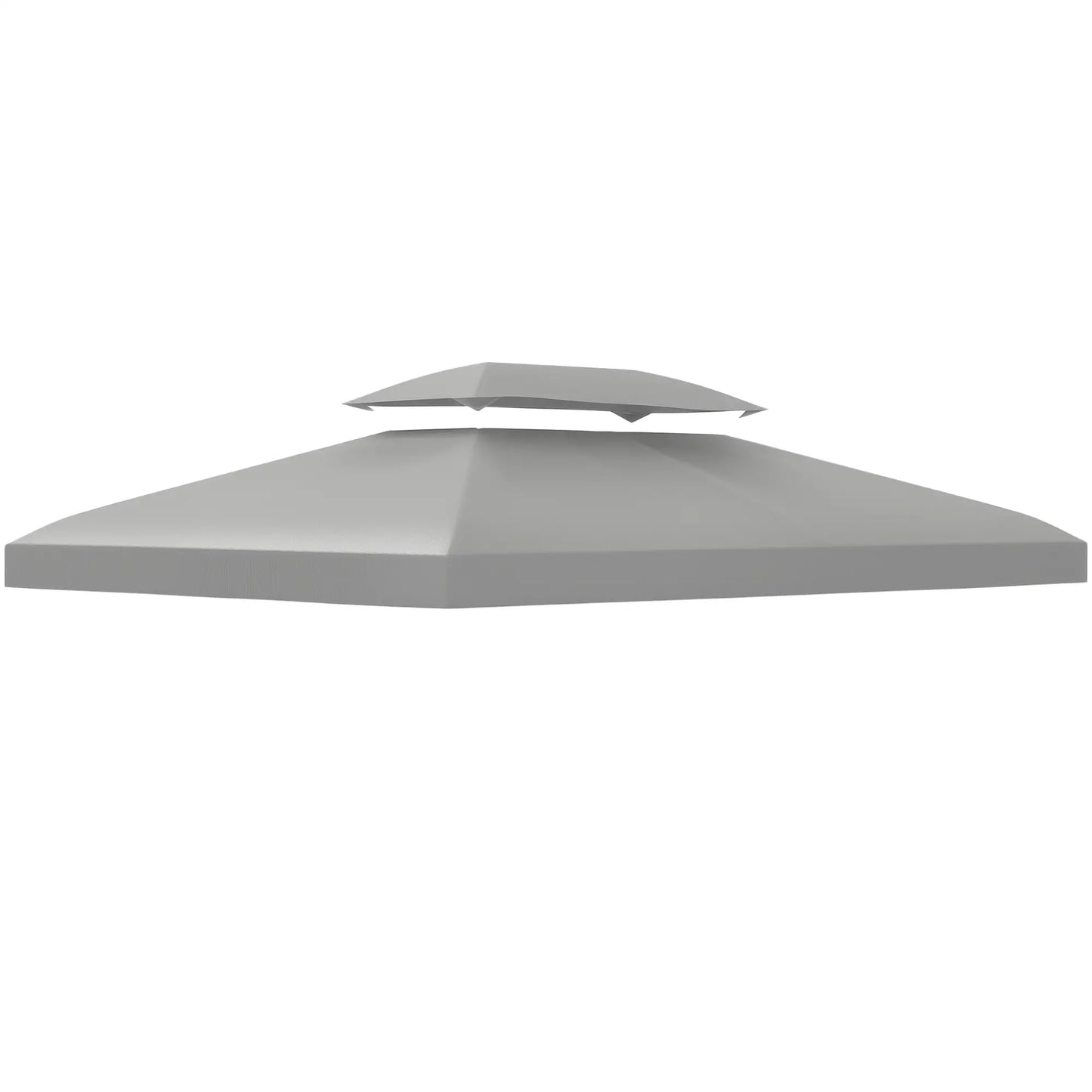 13' x 10' Gazebo Replacement Canopy, 2 Tier Top UV Cover, Light Grey Gazebo Canopy Replacement Light Grey at Gallery Canada