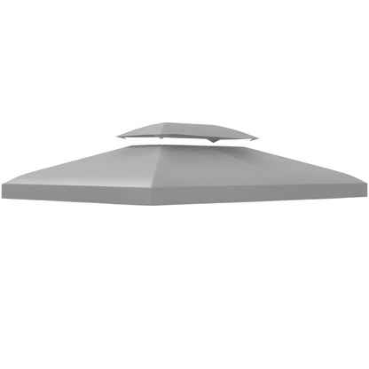 13' x 10' Gazebo Replacement Canopy, 2 Tier Top UV Cover, Light Grey Gazebo Canopy Replacement Light Grey at Gallery Canada
