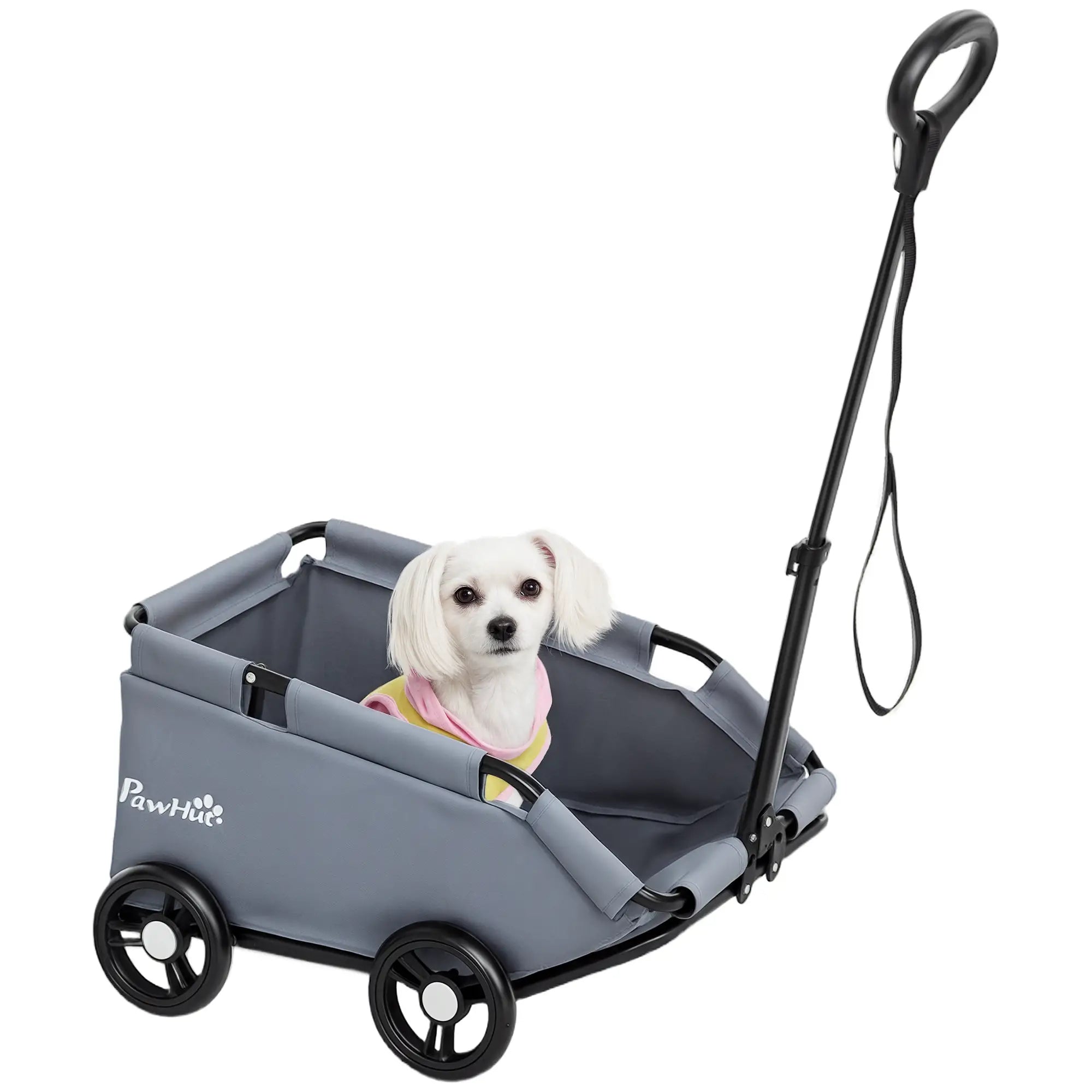 4 Wheels Folding Pet Stroller, Universal Handle, Storage Bag, Washable Cushion Dog Bike Trailers & Strollers at Gallery Canada