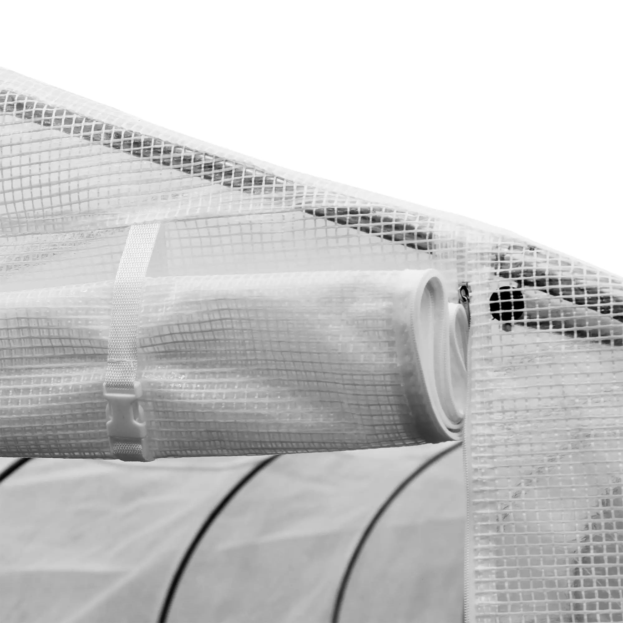 26'L x 10'W x 6.8'H Walk-In Greenhouse, Steel Frame, White Tunnel Greenhouses at Gallery Canada