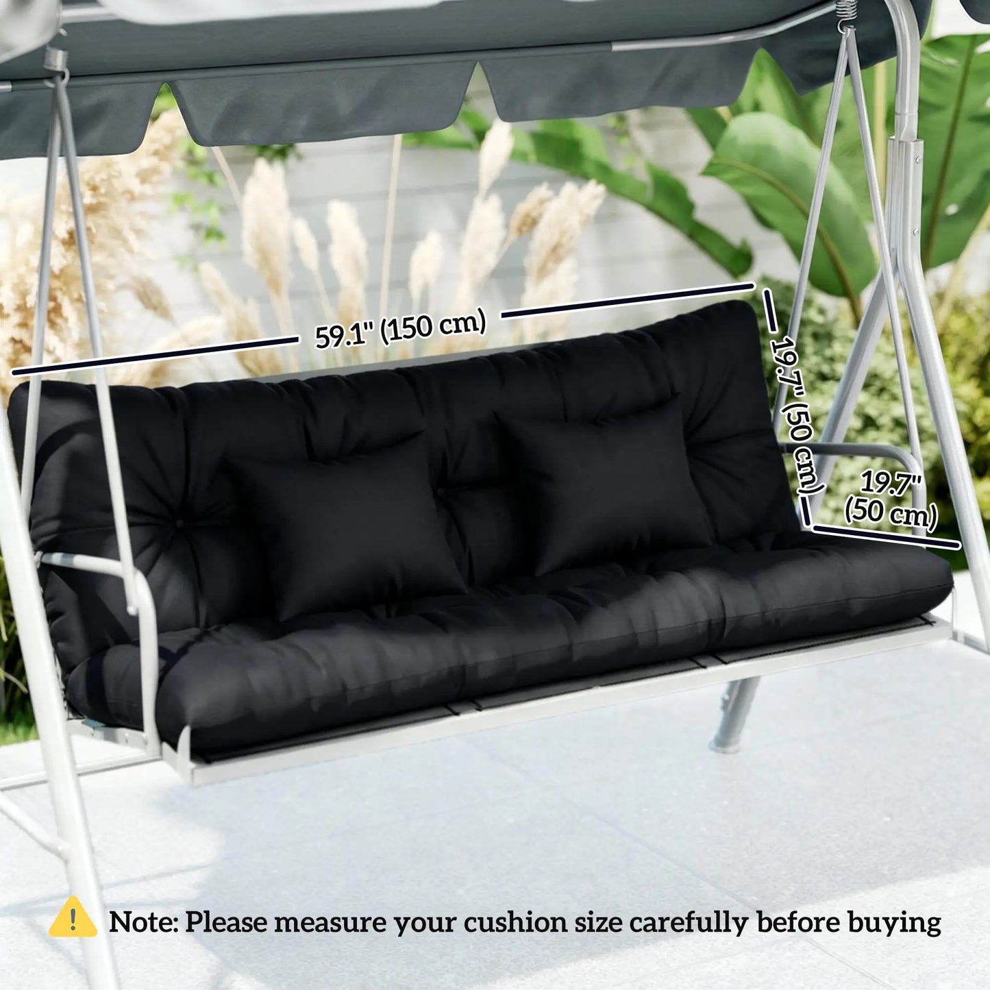 4-Piece Patio Chair Cushion Set, With Ties, Black Patio Chair Cushions at Gallery Canada