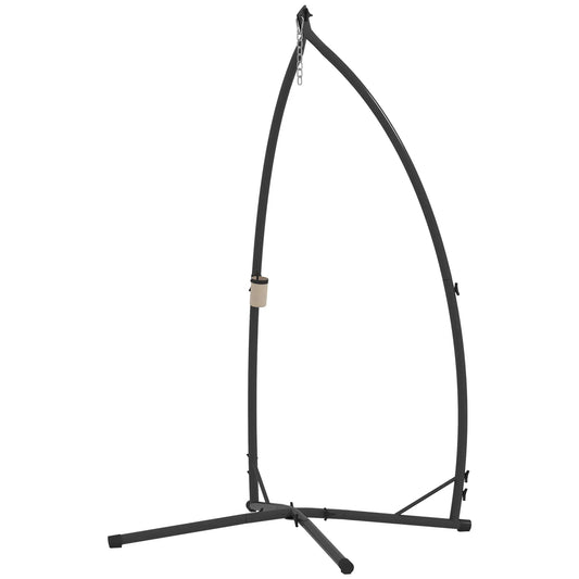 Heavy Duty Steel Hanging Chair Stand, With Cup Holder, Black Hammock Stands Black at Gallery Canada