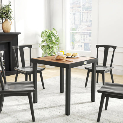 Square Aluminum Patio Dining Table for 4, Outdoor Garden Lawn, Natural Patio Dinning Tables at Gallery Canada