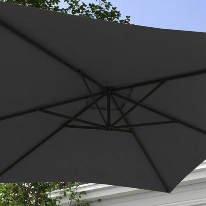 3m Patio Offset Umbrella, With Cross Base, Dark Grey Offset Cantilever Umbrellas at Gallery Canada