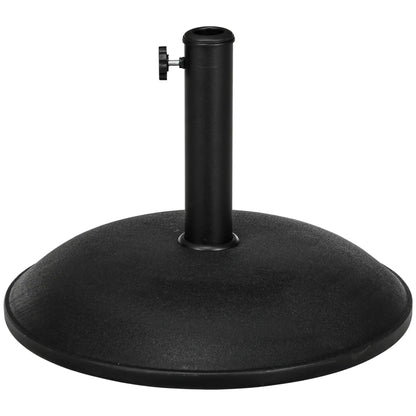 44 lbs Cement Umbrella Base, 19" Heavy Duty Round Stand, Black Umbrella Bases at Gallery Canada