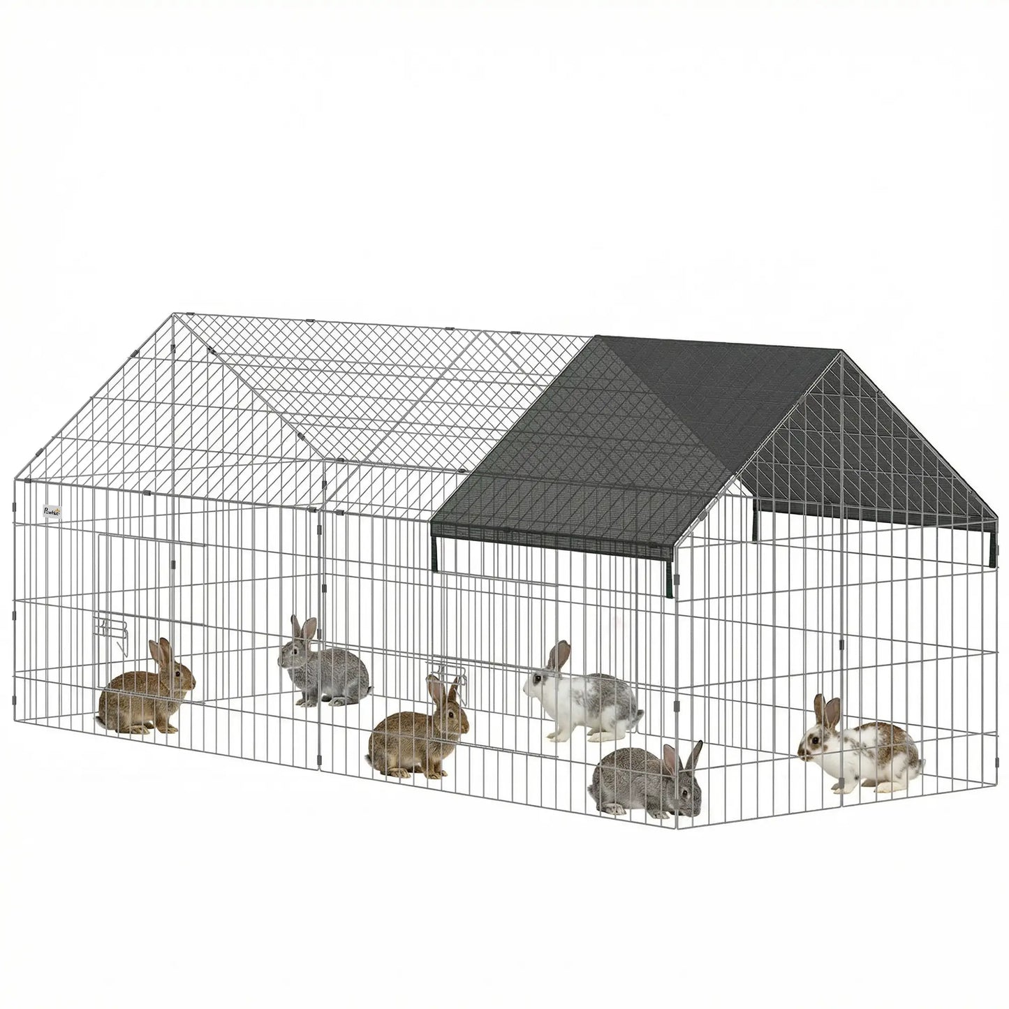 Metal Chicken Coop With UV-Resistant Cover, 71" x 29.5" x 29.5", Black Chicken Coops at Gallery Canada