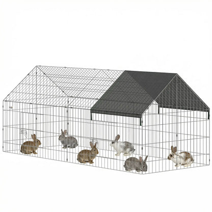 Metal Chicken Coop With UV-Resistant Cover, 71" x 29.5" x 29.5", Black Chicken Coops at Gallery Canada