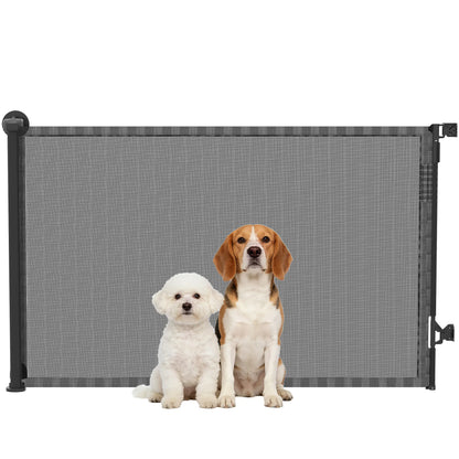Retractable Dog Gate, 36.6" Tall, 55" Wide Mesh Pet Gate Pet Gates at Gallery Canada