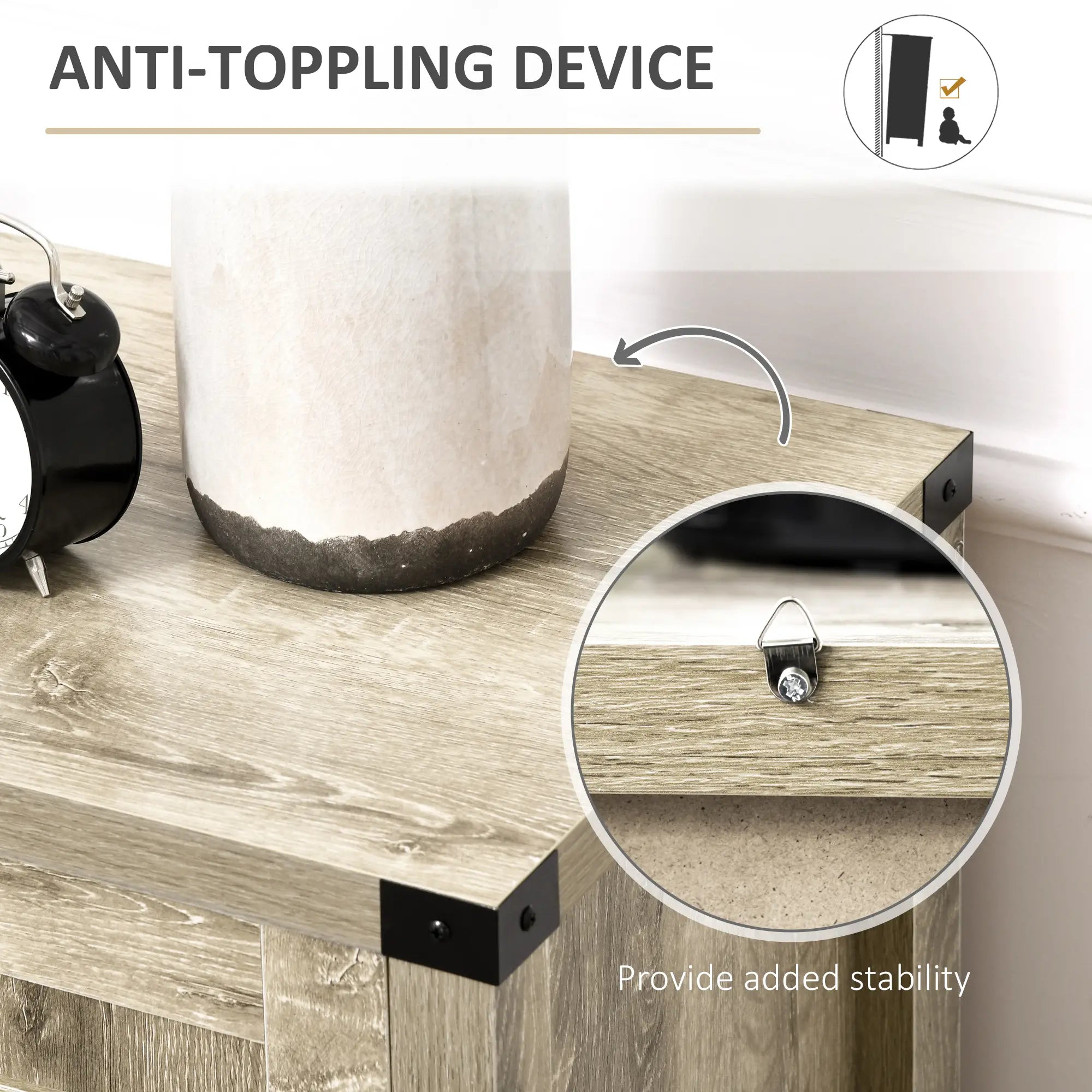 Farmhouse Kitchen Cabinet, Sideboard with 2 Barn Doors, Drawer, Oak Bar Cabinets at Gallery Canada