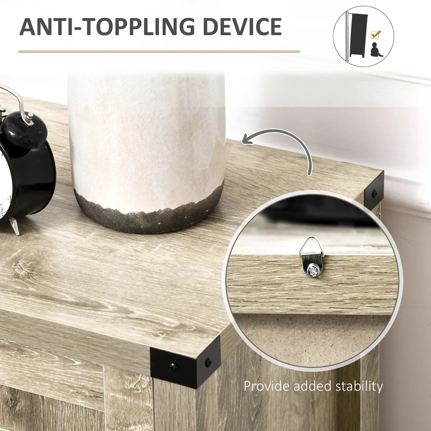 Farmhouse Kitchen Cabinet, Sideboard with 2 Barn Doors, Drawer, Oak Bar Cabinets at Gallery Canada