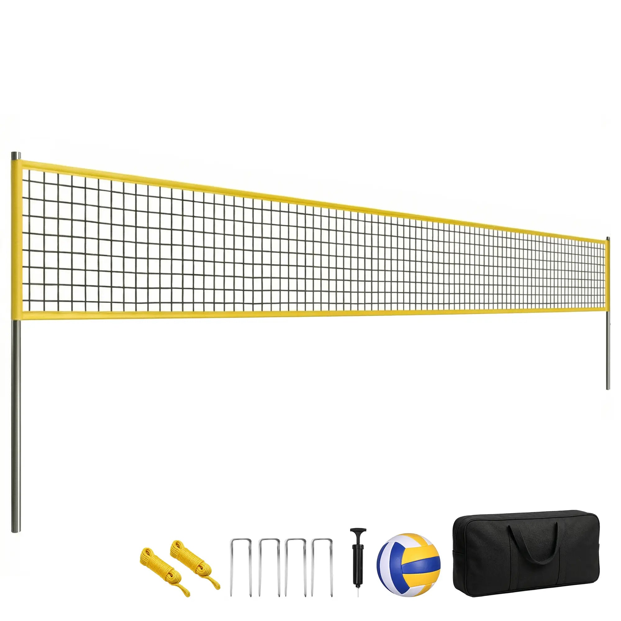 Portable Volleyball Net Set, Adjustable Height Steel Poles, Boundary Line, Carrying Bag Badminton at Gallery Canada