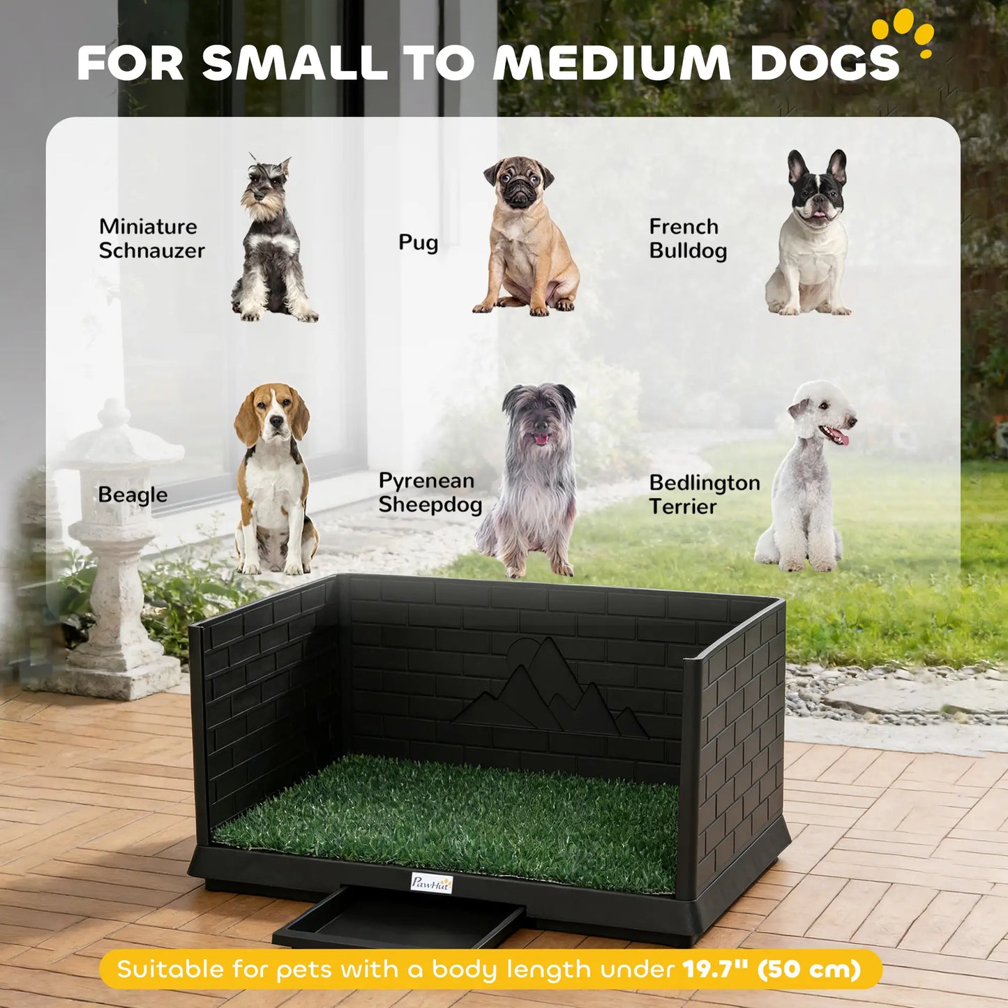 Dog Grass Pad With Tray, Indoor Potty Tray For Puppy Training Elevated Dog Beds at Gallery Canada
