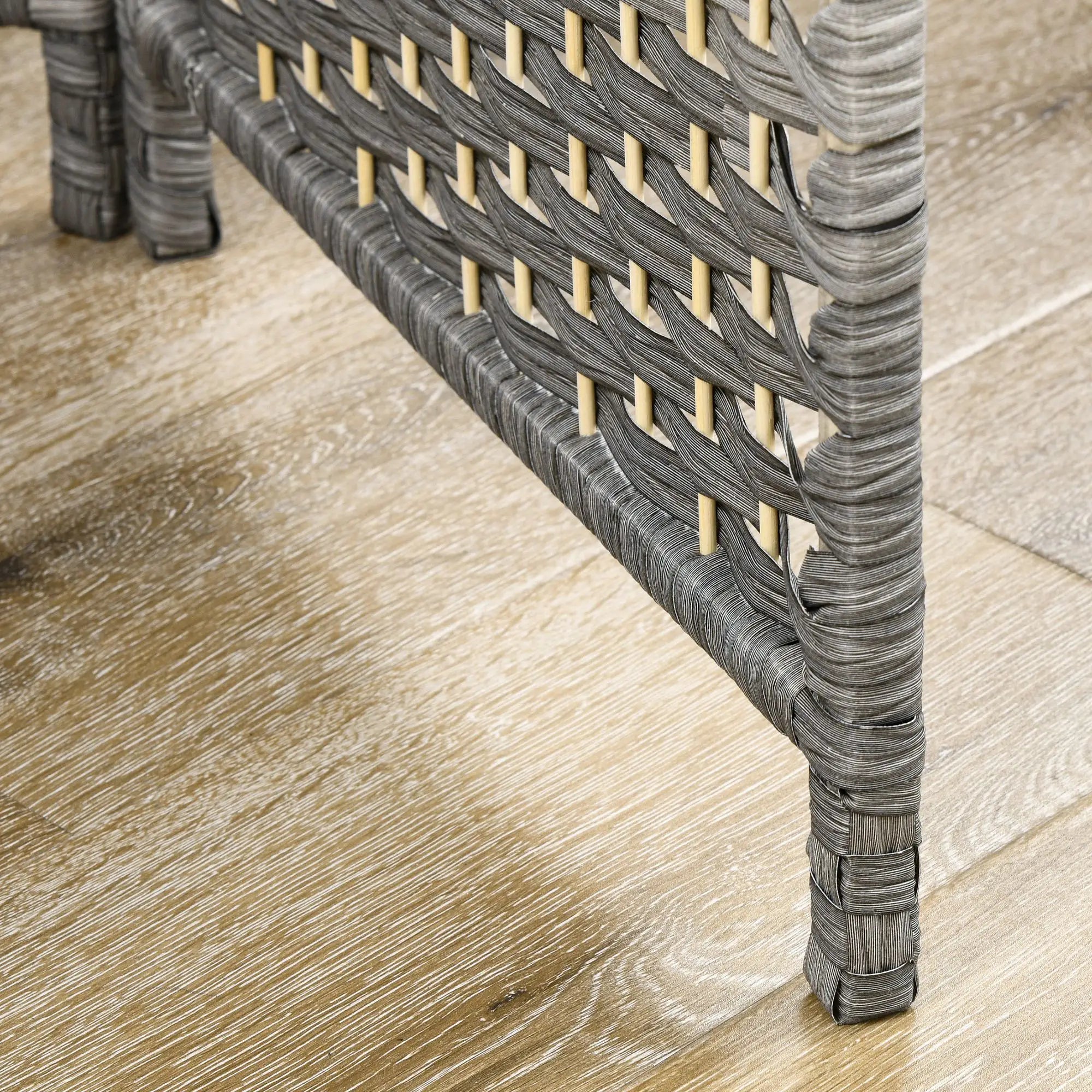 6 Ft Folding Room Divider, 6 Panel Privacy Screen, Hand-Woven, Mixed, Grey Room Dividers at Gallery Canada