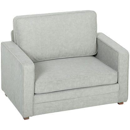 Grey Velvet Fabric Armchair, Wide Seat Spring Cushion, Solid Wood Legs, Grey Single Sofas Grey, Black at Gallery Canada