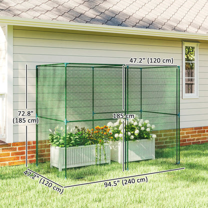 8' x 4' Crop Cage, Plant Protection Tent, Zippered Doors, Vegetable Garden Greenhouses at Gallery Canada
