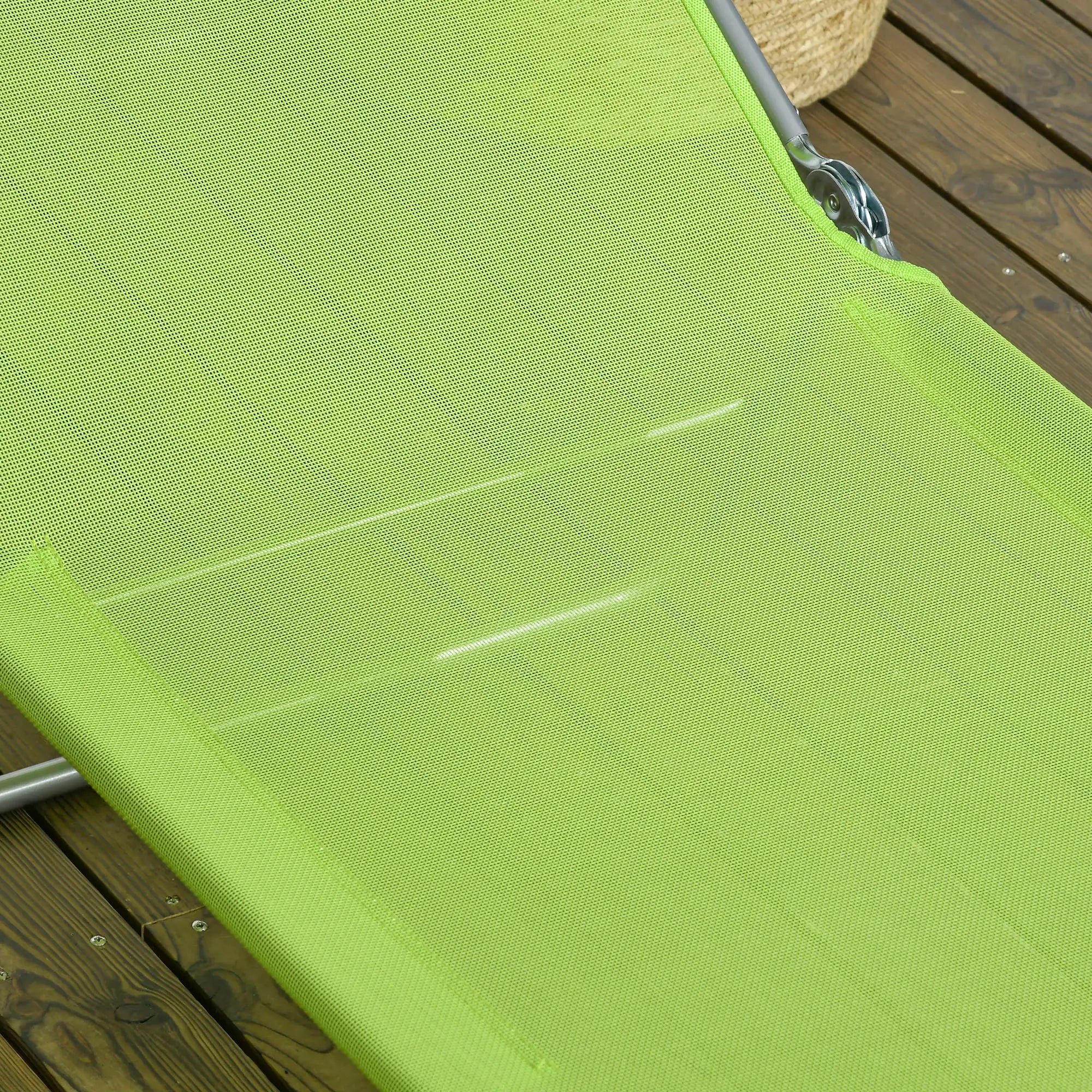 Set of 2 Folding Chaise Lounge Chairs, Outdoor, Reclining, Green Lounger Chairs at Gallery Canada