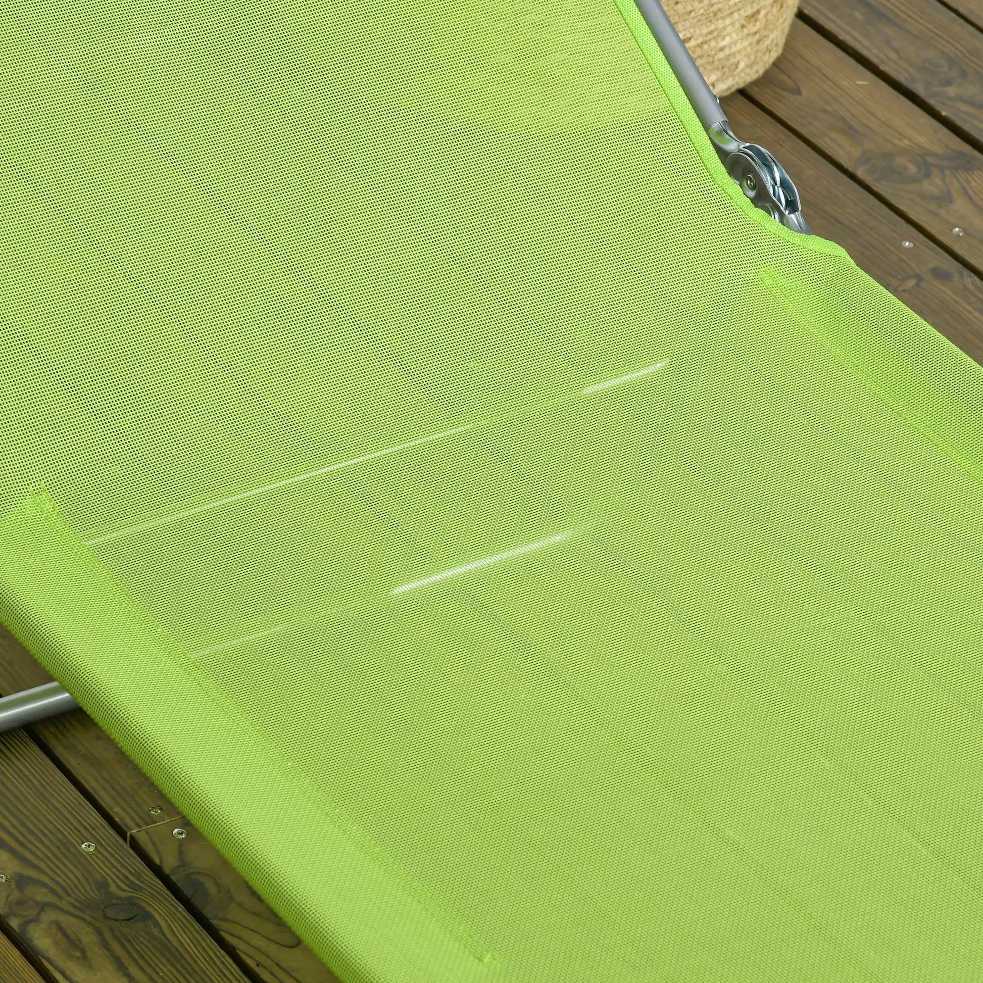 Set of 2 Folding Chaise Lounge Chairs, Outdoor, Reclining, Green Lounger Chairs at Gallery Canada