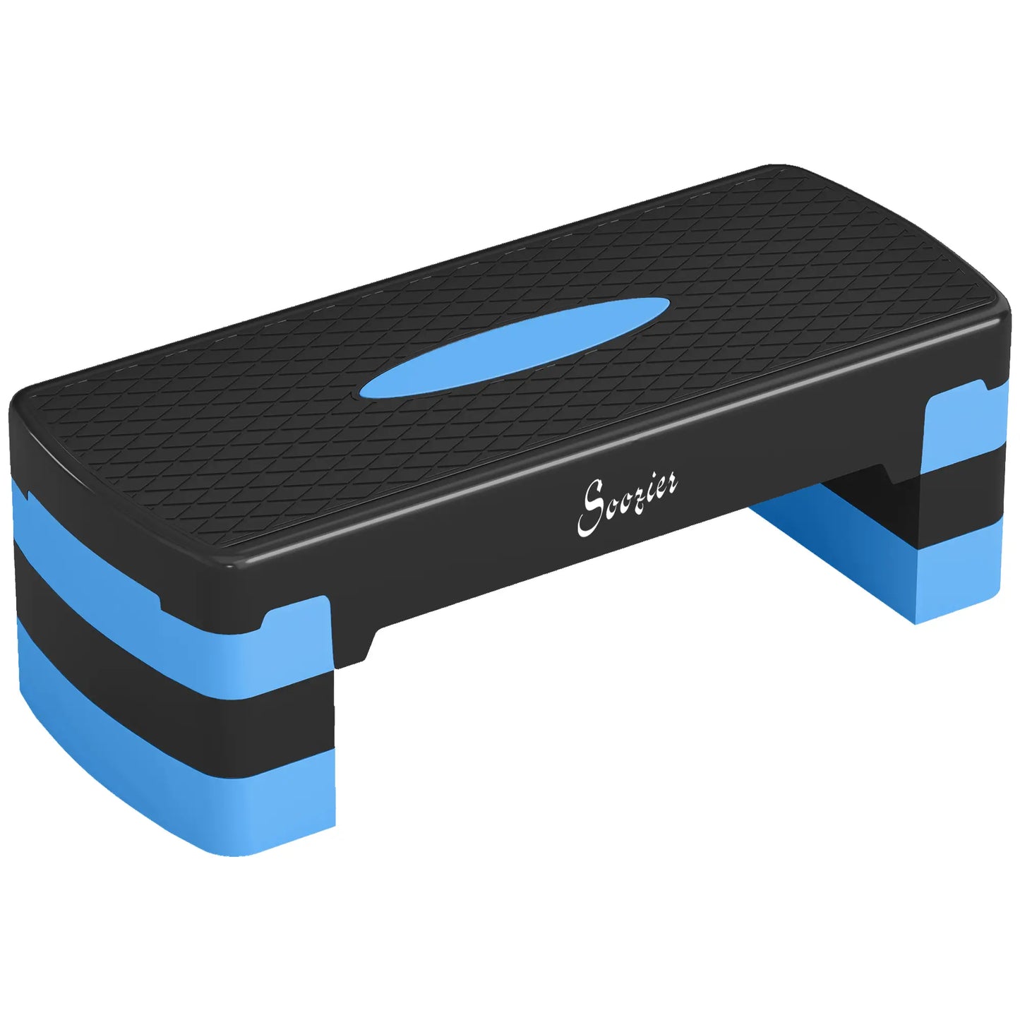 Aerobic Exercise Step Platform, 4"/6"/8" Adjustable Aerobic Stepper with Risers, Workout Stepper for Home Gym, Blue Aerobic Equipment at Gallery Canada