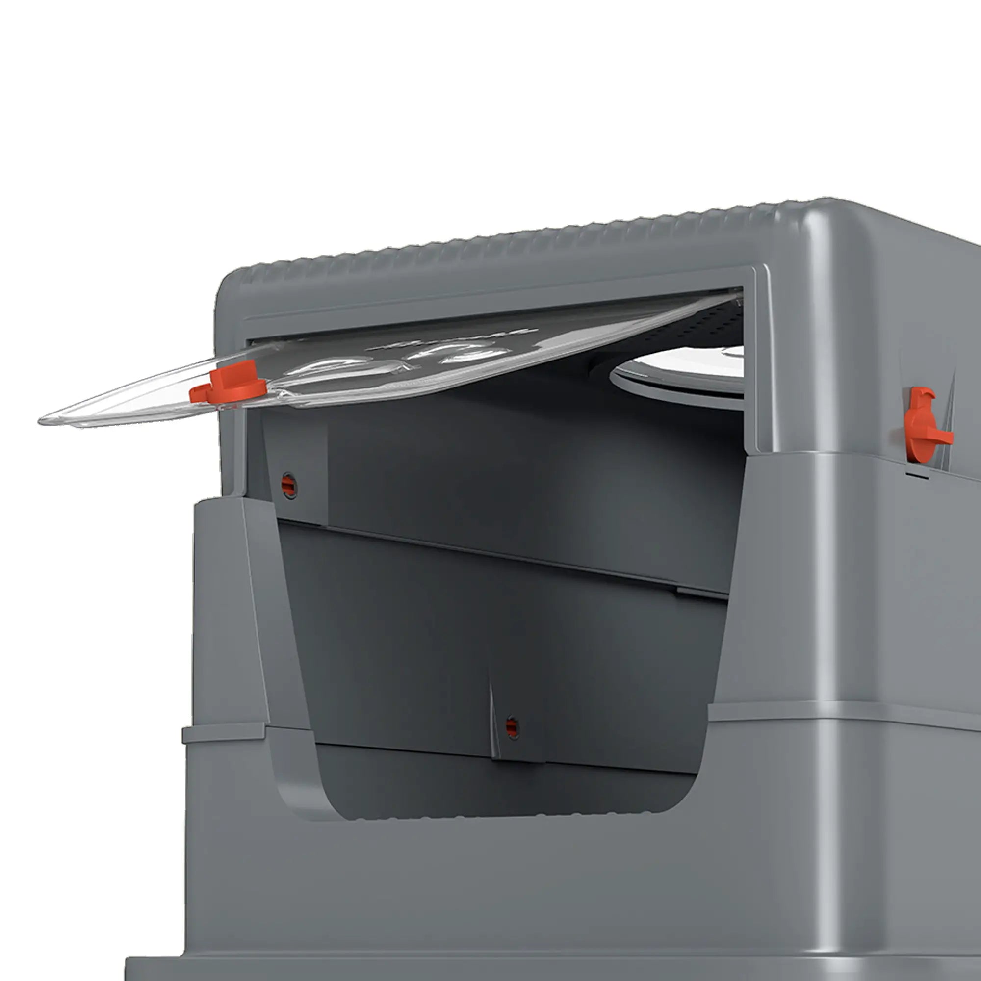 Enclosed Stainless Steel Cat Litter Box with Lid, Grey Cat Litter Box Enclosures at Gallery Canada